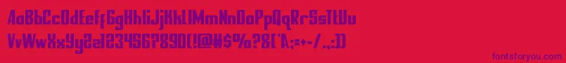 nationalexpresscond Font – Purple Fonts on Red Background