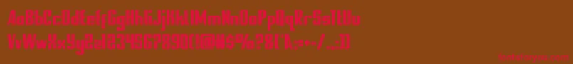nationalexpresscond Font – Red Fonts on Brown Background