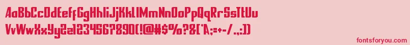 nationalexpresscond Font – Red Fonts on Pink Background