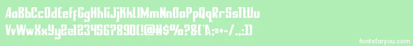 フォントnationalexpresscond – 緑の背景に白い文字