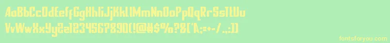 nationalexpresscond Font – Yellow Fonts on Green Background