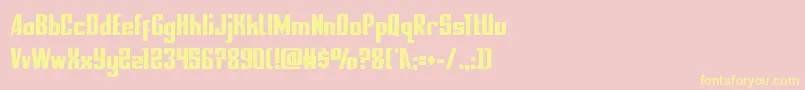 nationalexpresscond Font – Yellow Fonts on Pink Background