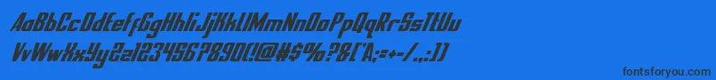 nationalexpresscondital Font – Black Fonts on Blue Background