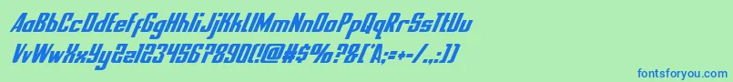 nationalexpresscondital Font – Blue Fonts on Green Background