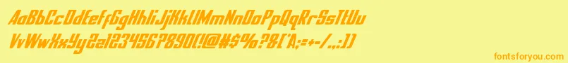 nationalexpresscondital Font – Orange Fonts on Yellow Background