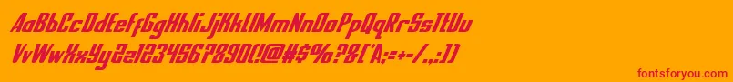 nationalexpresscondital Font – Red Fonts on Orange Background