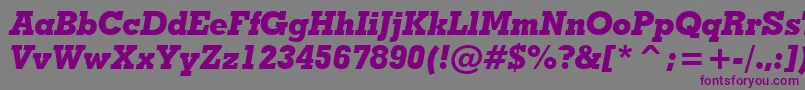 GeometricSlabserif703ExtraBoldItalicBt Font – Purple Fonts on Gray Background