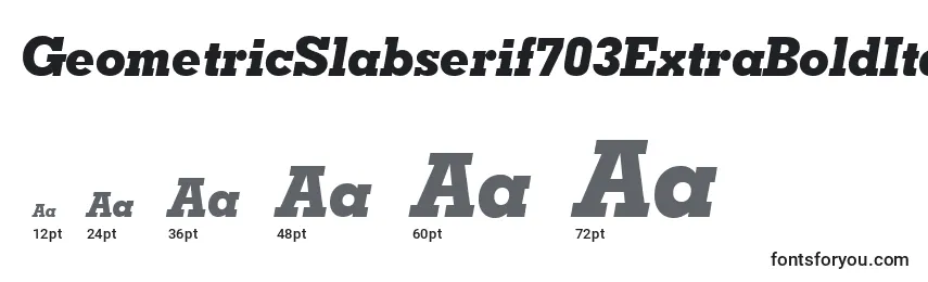 GeometricSlabserif703ExtraBoldItalicBt Font Sizes