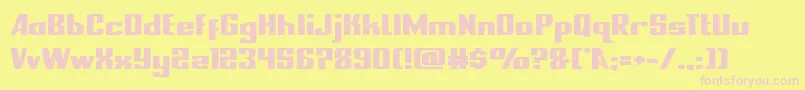 nationalexpressexpand-fontti – vaaleanpunaiset fontit keltaisella taustalla