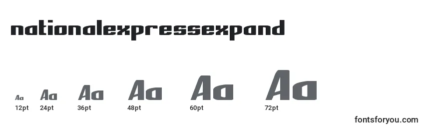 Размеры шрифта Nationalexpressexpand