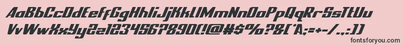 nationalexpressexpandital Font – Black Fonts on Pink Background