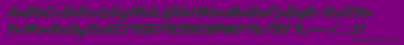 nationalexpressexpandital Font – Black Fonts on Purple Background
