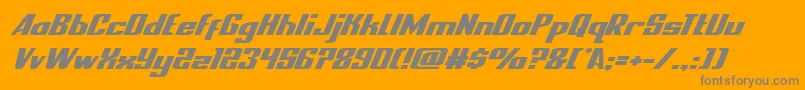 nationalexpressexpandital Font – Gray Fonts on Orange Background