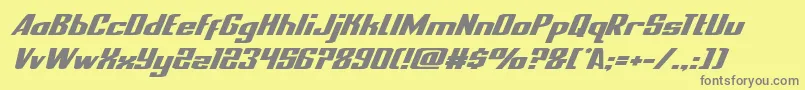 nationalexpressexpandital Font – Gray Fonts on Yellow Background