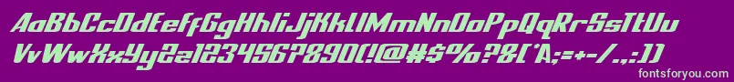 nationalexpressexpandital Font – Green Fonts on Purple Background