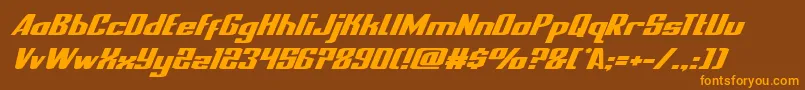 nationalexpressexpandital Font – Orange Fonts on Brown Background
