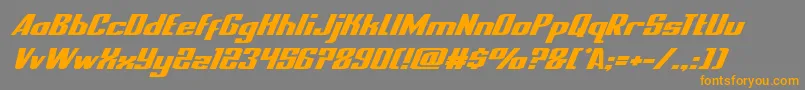 nationalexpressexpandital Font – Orange Fonts on Gray Background