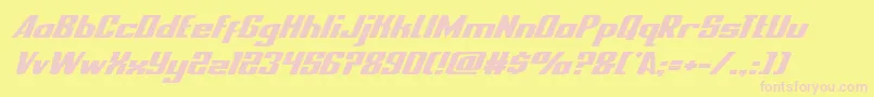 nationalexpressexpandital Font – Pink Fonts on Yellow Background