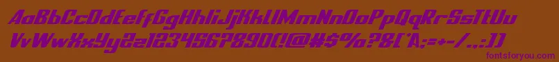 nationalexpressexpandital Font – Purple Fonts on Brown Background
