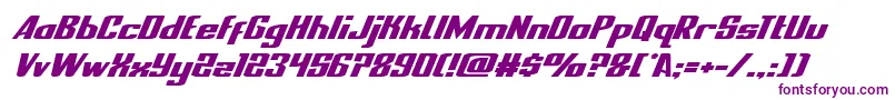 フォントnationalexpressexpandital – 白い背景に紫のフォント