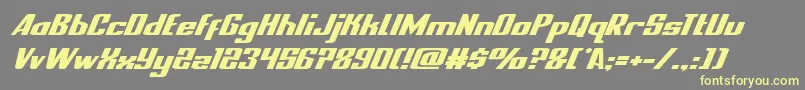 Шрифт nationalexpressexpandital – жёлтые шрифты на сером фоне