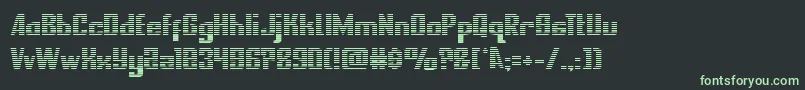 nationalexpressgrad-Schriftart – Grüne Schriften auf schwarzem Hintergrund