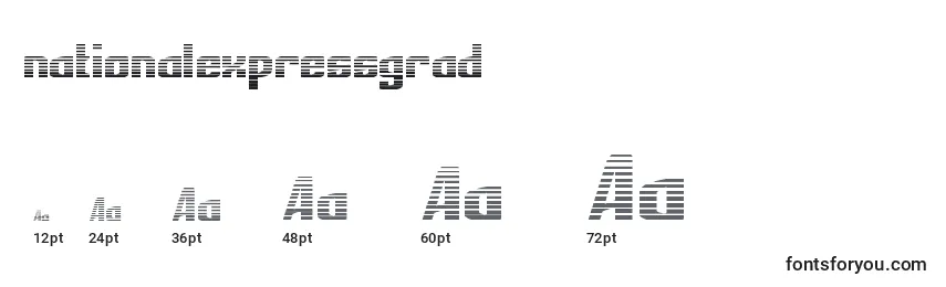 Размеры шрифта Nationalexpressgrad