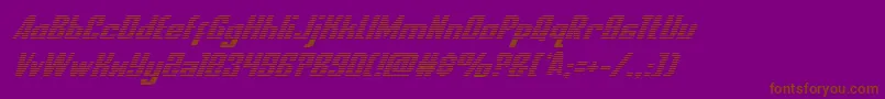 フォントnationalexpressgradital – 紫色の背景に茶色のフォント