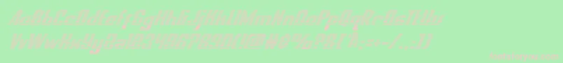 フォントnationalexpressgradital – 緑の背景にピンクのフォント