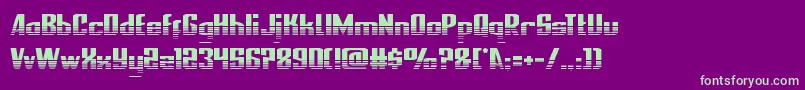 nationalexpresshalf-fontti – vihreät fontit violetilla taustalla