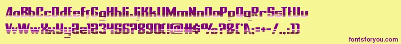 nationalexpresshalf Font – Purple Fonts on Yellow Background