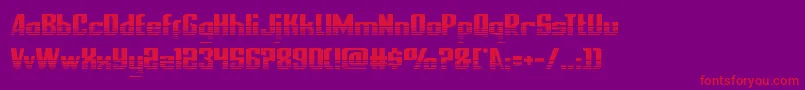 フォントnationalexpresshalf – 紫の背景に赤い文字