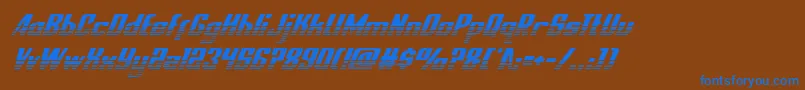 nationalexpresshalfital Font – Blue Fonts on Brown Background