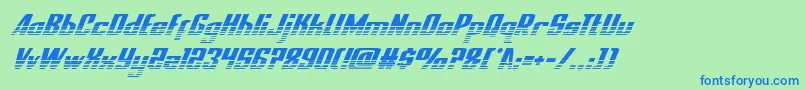 nationalexpresshalfital Font – Blue Fonts on Green Background