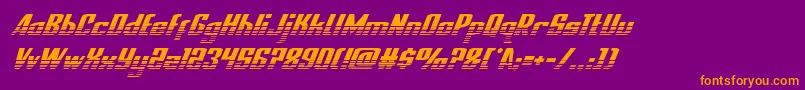 nationalexpresshalfital Font – Orange Fonts on Purple Background