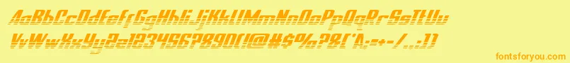 Шрифт nationalexpresshalfital – оранжевые шрифты на жёлтом фоне