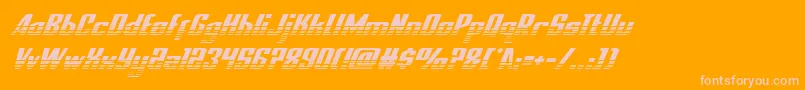 nationalexpresshalfital Font – Pink Fonts on Orange Background