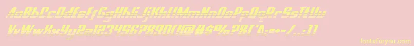 nationalexpresshalfital Font – Yellow Fonts on Pink Background