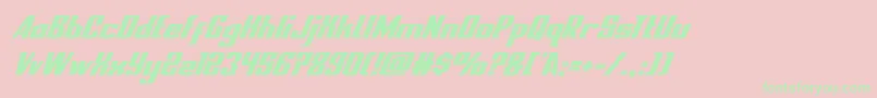 nationalexpressital Font – Green Fonts on Pink Background