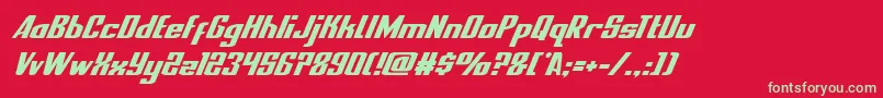 nationalexpressital Font – Green Fonts on Red Background