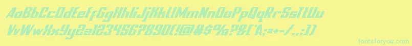 nationalexpressital Font – Green Fonts on Yellow Background