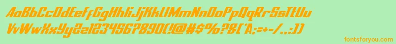 nationalexpressital Font – Orange Fonts on Green Background