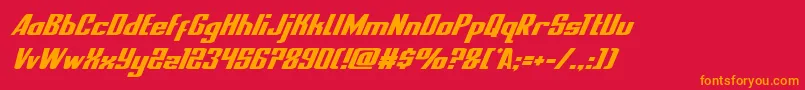 nationalexpressital Font – Orange Fonts on Red Background