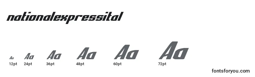 Nationalexpressital Font Sizes