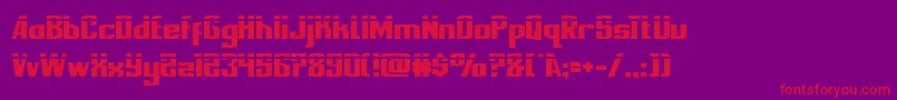 フォントnationalexpresslaser – 紫の背景に赤い文字