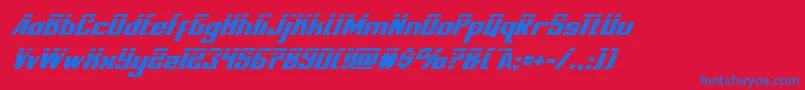 nationalexpresslaserital Font – Blue Fonts on Red Background