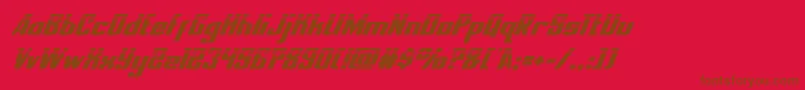 nationalexpresslaserital Font – Brown Fonts on Red Background
