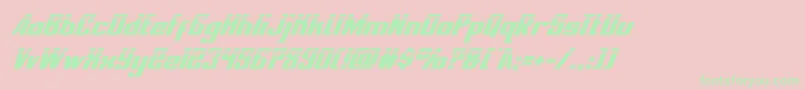 nationalexpresslaserital Font – Green Fonts on Pink Background
