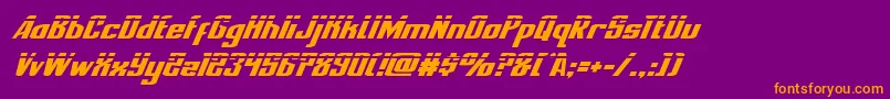 nationalexpresslaserital Font – Orange Fonts on Purple Background