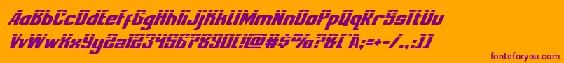 nationalexpresslaserital Font – Purple Fonts on Orange Background